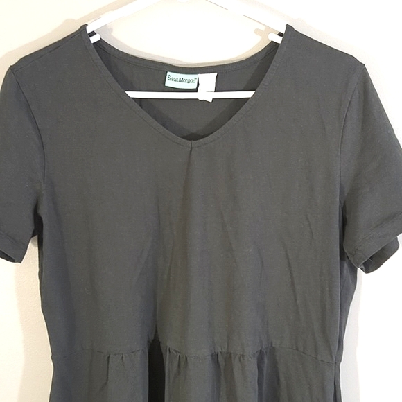 Charcoal Gray Dress With Pockets, Size Large - Picture 2 of 5